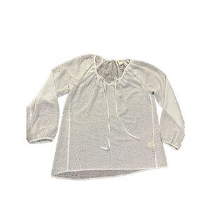 Anthropologie Dylan white eyelet blouse‎ sz M